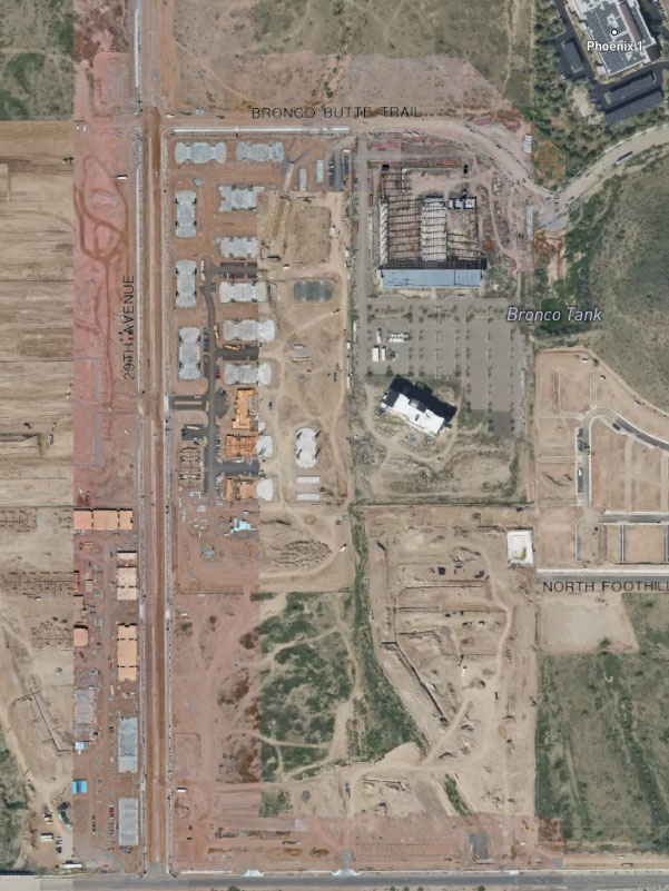 An orthomosaic map of 29th Avenue in Phoenix, AZ taken by Reconn Services.