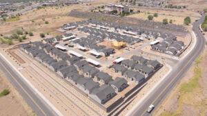 An aerial view of the Market Street Development in the Phoenix area.