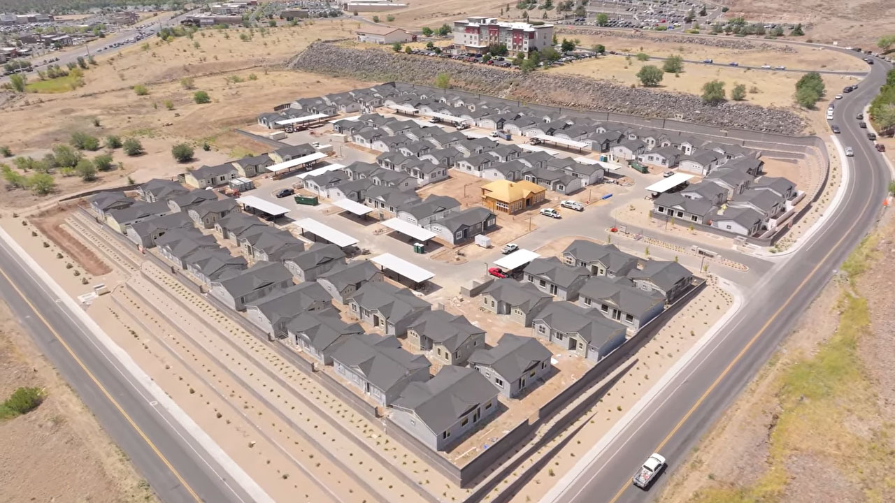 An aerial view of the Market Street Development in the Phoenix area.